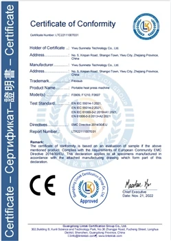 Nové stroje Nový certifikát CE